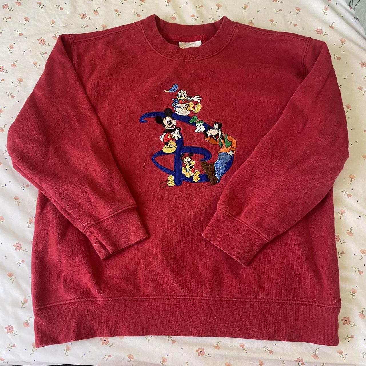 Disney Red Sweatshirt | Depop