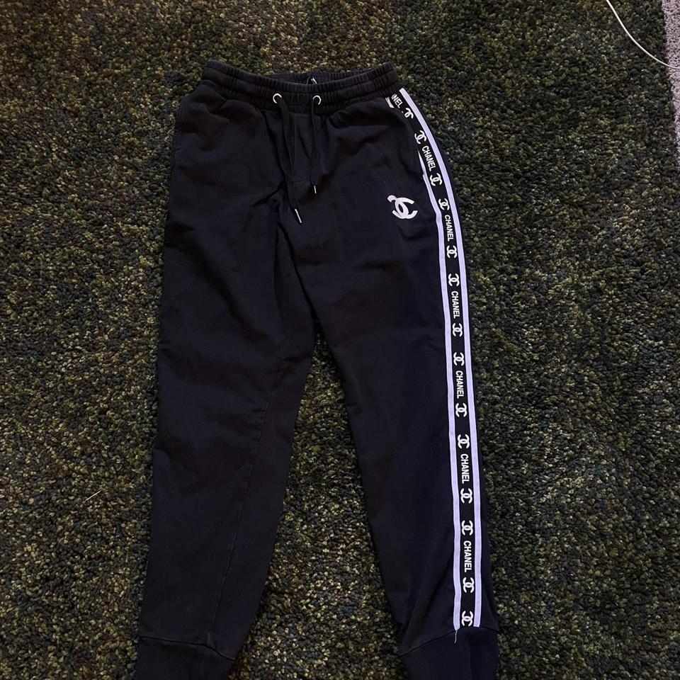 vintage chanel sweatpants great condition fit like. Depop