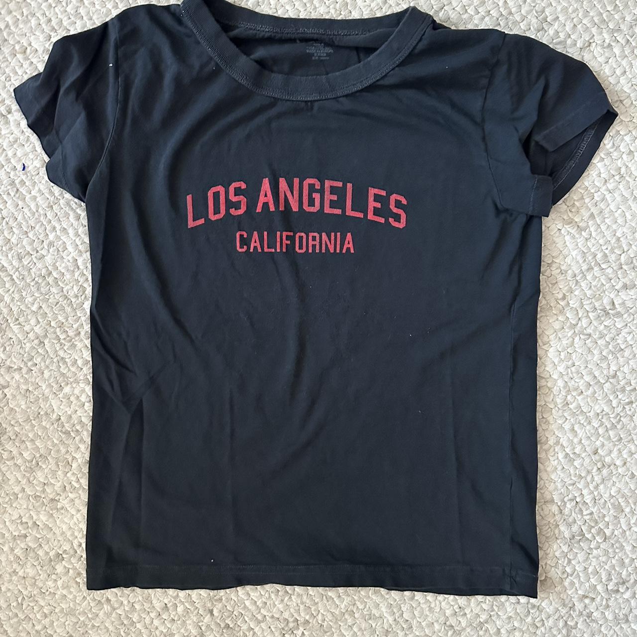 brandy melville Black Los Angeles T Shirt size-small in good condition