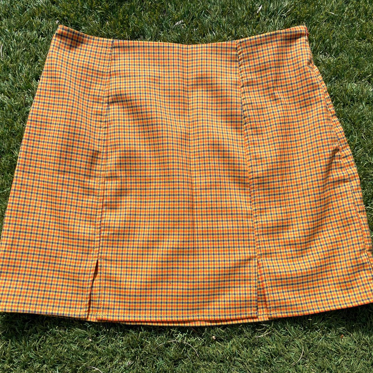 Urban Outfitters Women's Orange Skirt | Depop