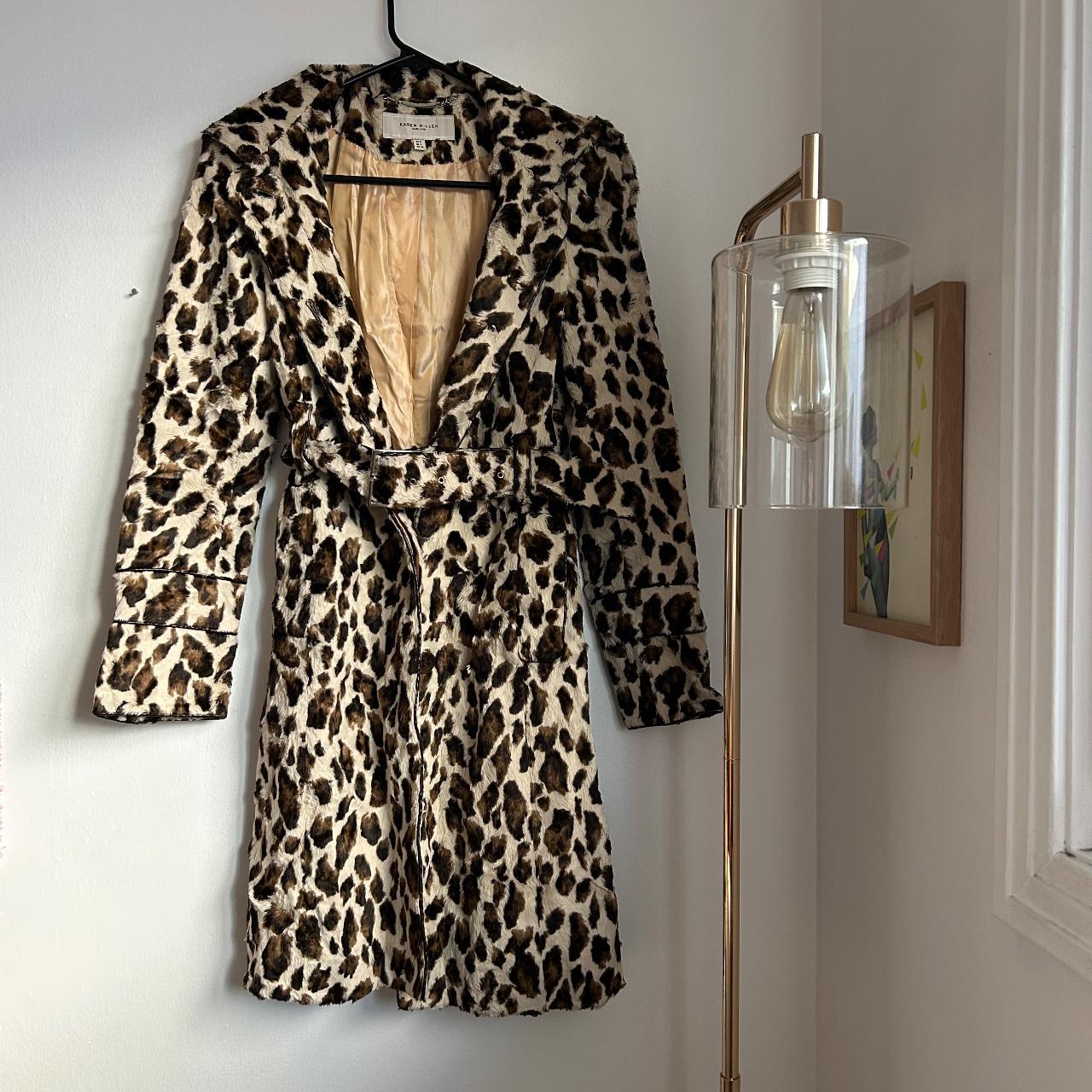 Karen millen best sale leopard print coat