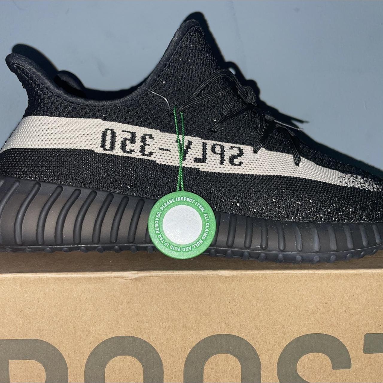 Yeezy 350 Core black and whites Size 8.5 Can... Depop