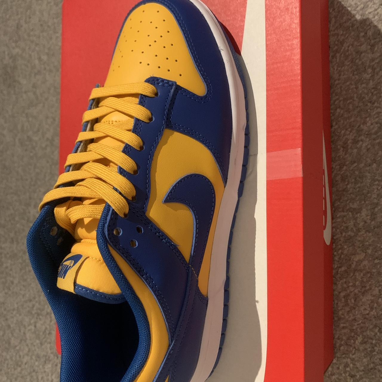 Brand new Nike dunk low blue and gold#nike#nike... - Depop