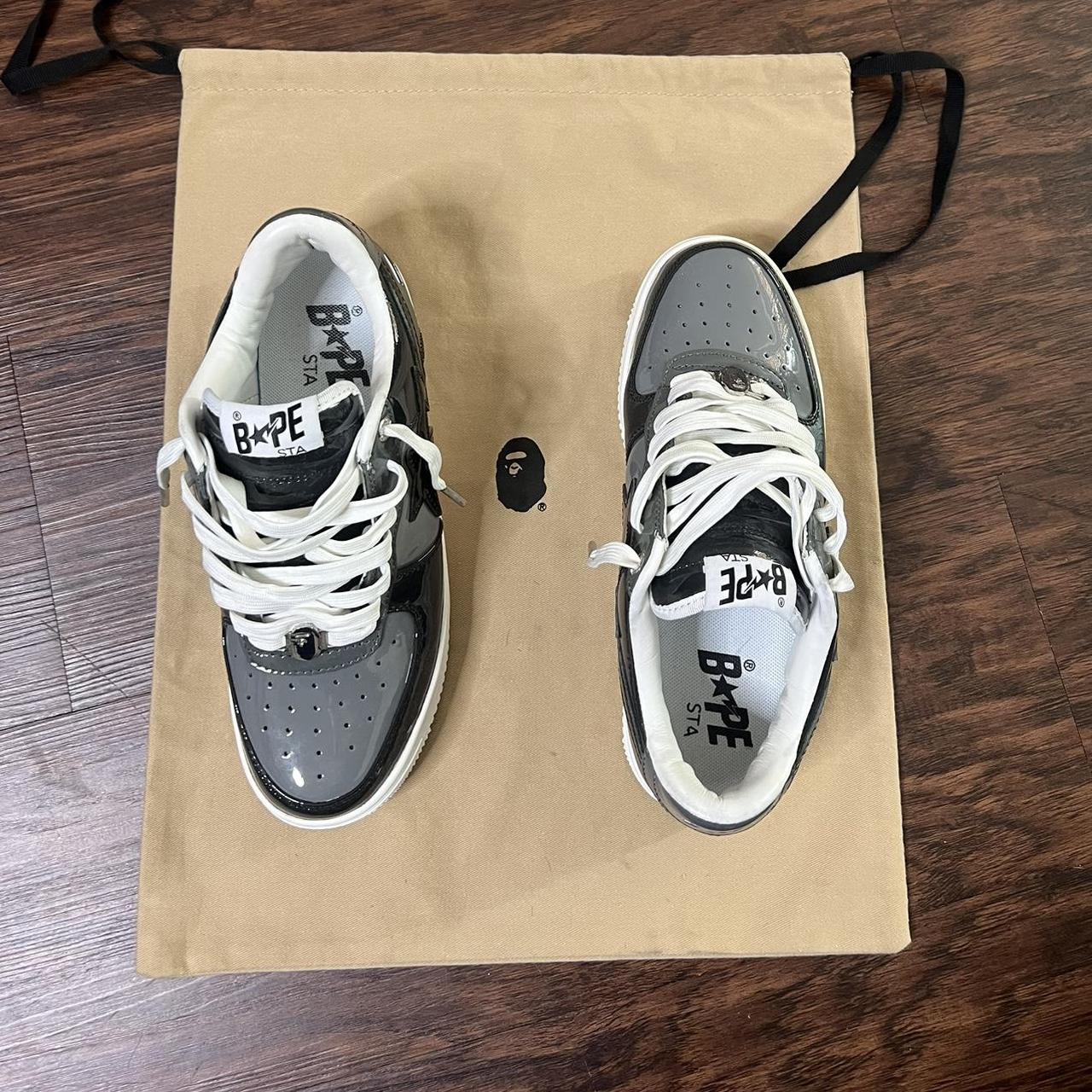 OG Black/Grey Combo Bapestas Sneakers come with the... - Depop