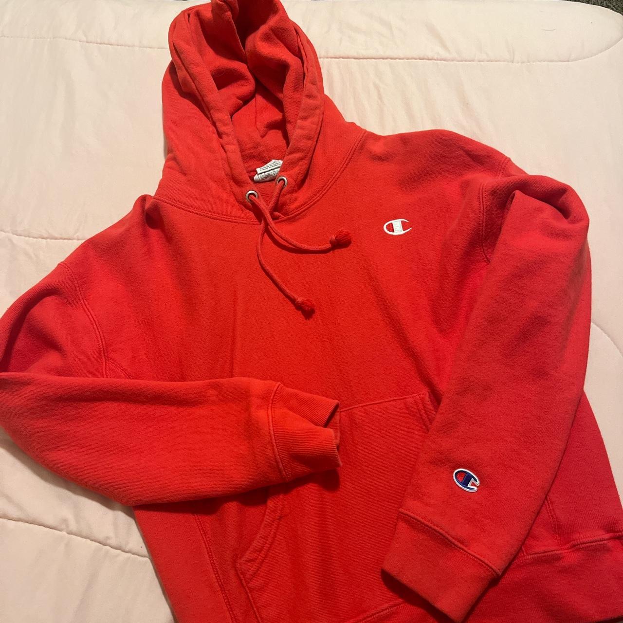 Ladies red champion outlet hoodie