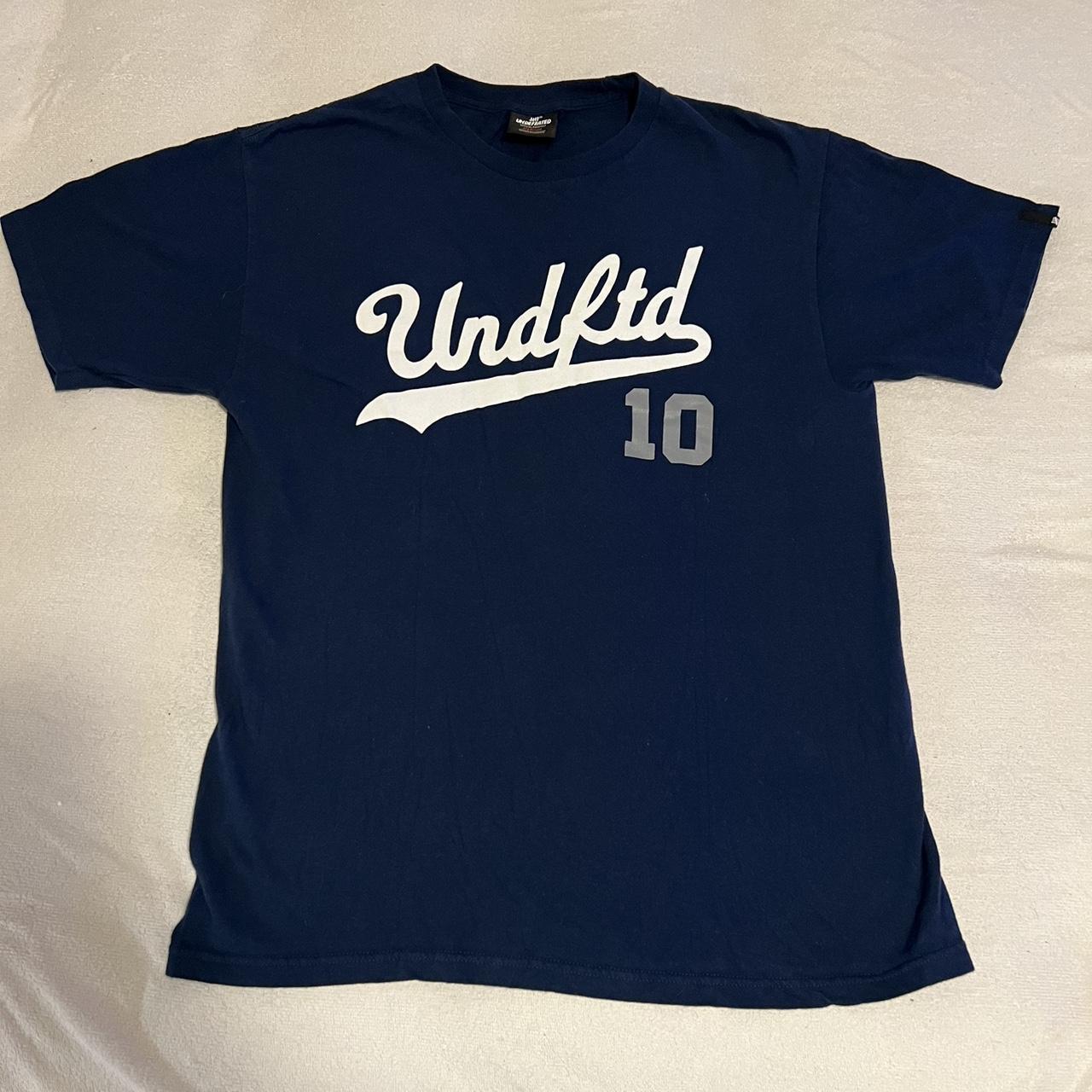 Undefeated Men's Navy and White T-shirt