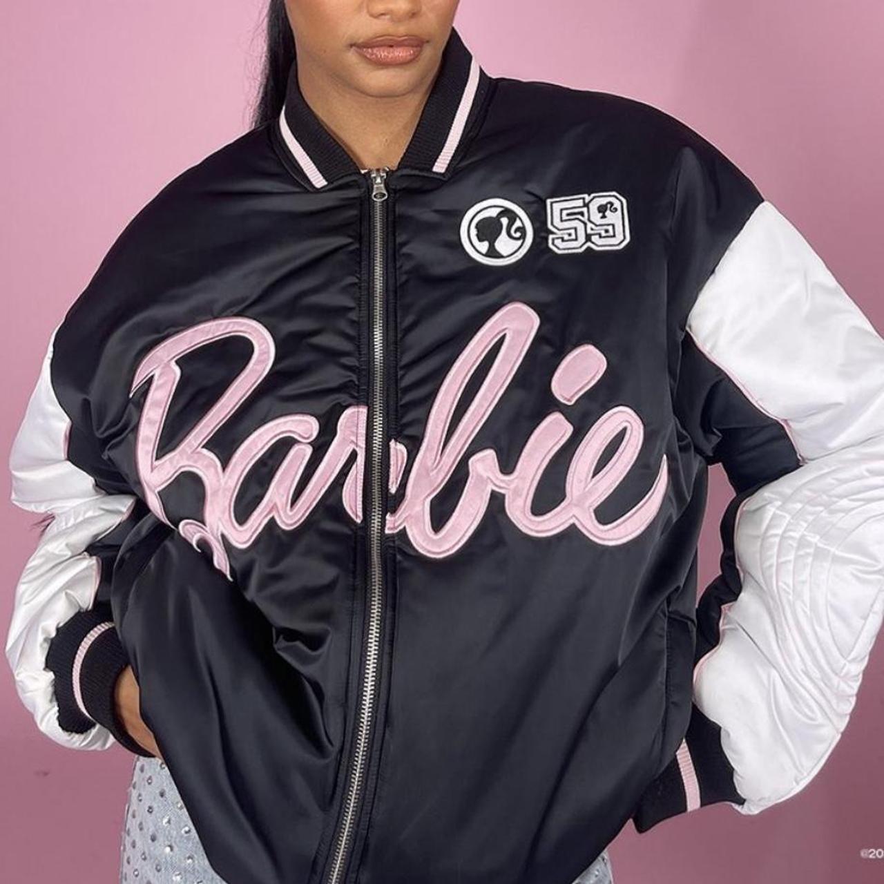 Barbie Printed Varsity Bomber Jacket x Brand New... - Depop