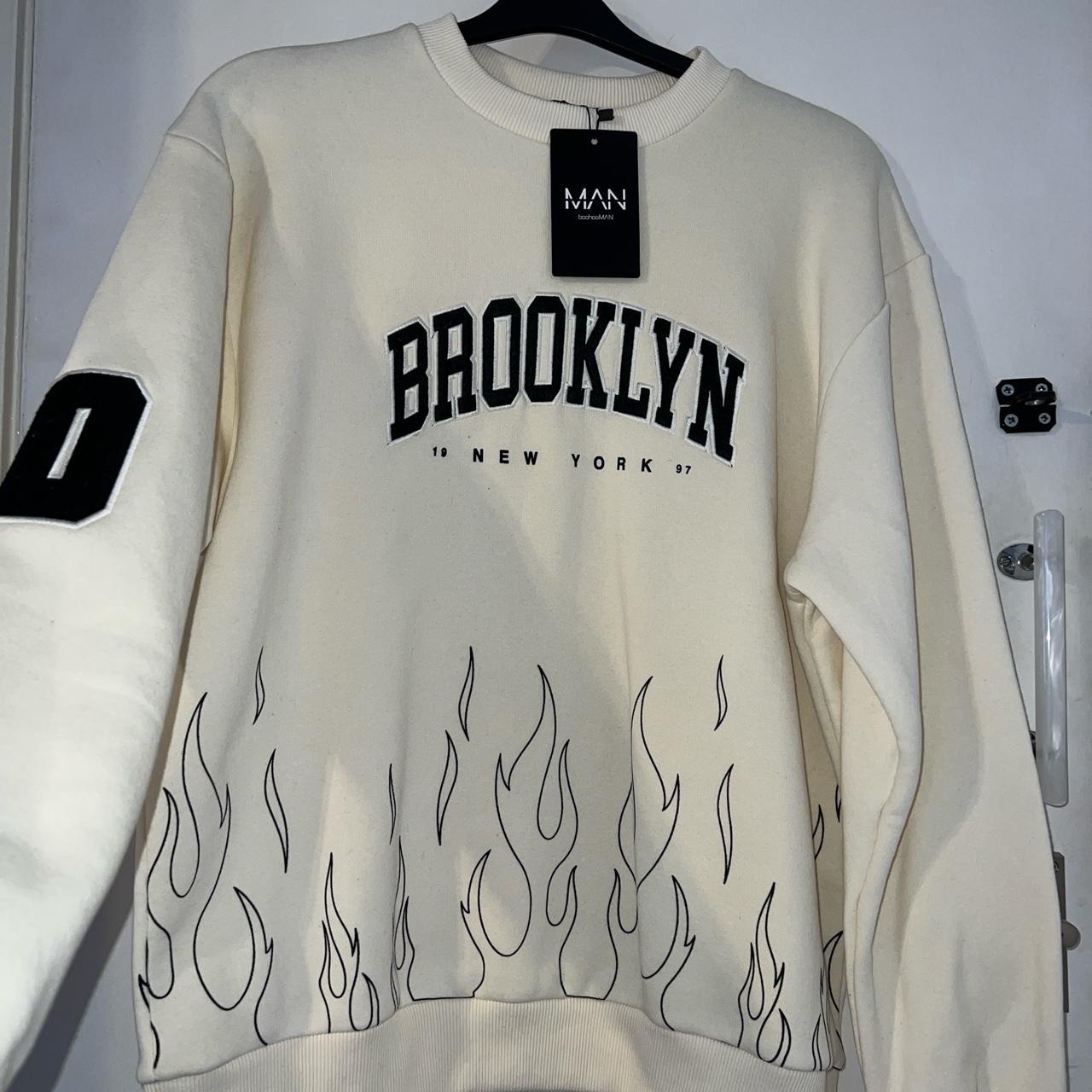 Boohooman white sale jumper