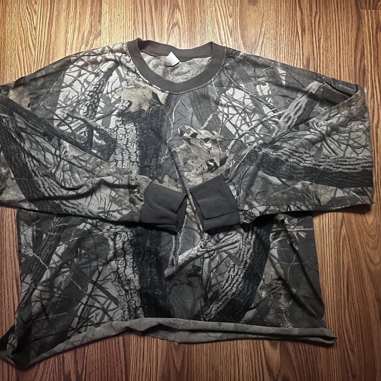 VINTAGE CAMO LONG SLEEVE SIZE L 26 vintage... Depop