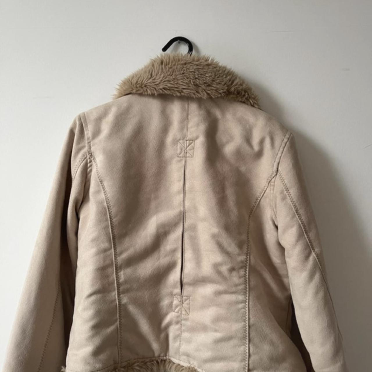 Women's Brown and Cream Jacket | Depop