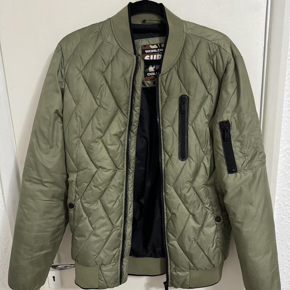 Zig zag clearance quilt bomber jacket