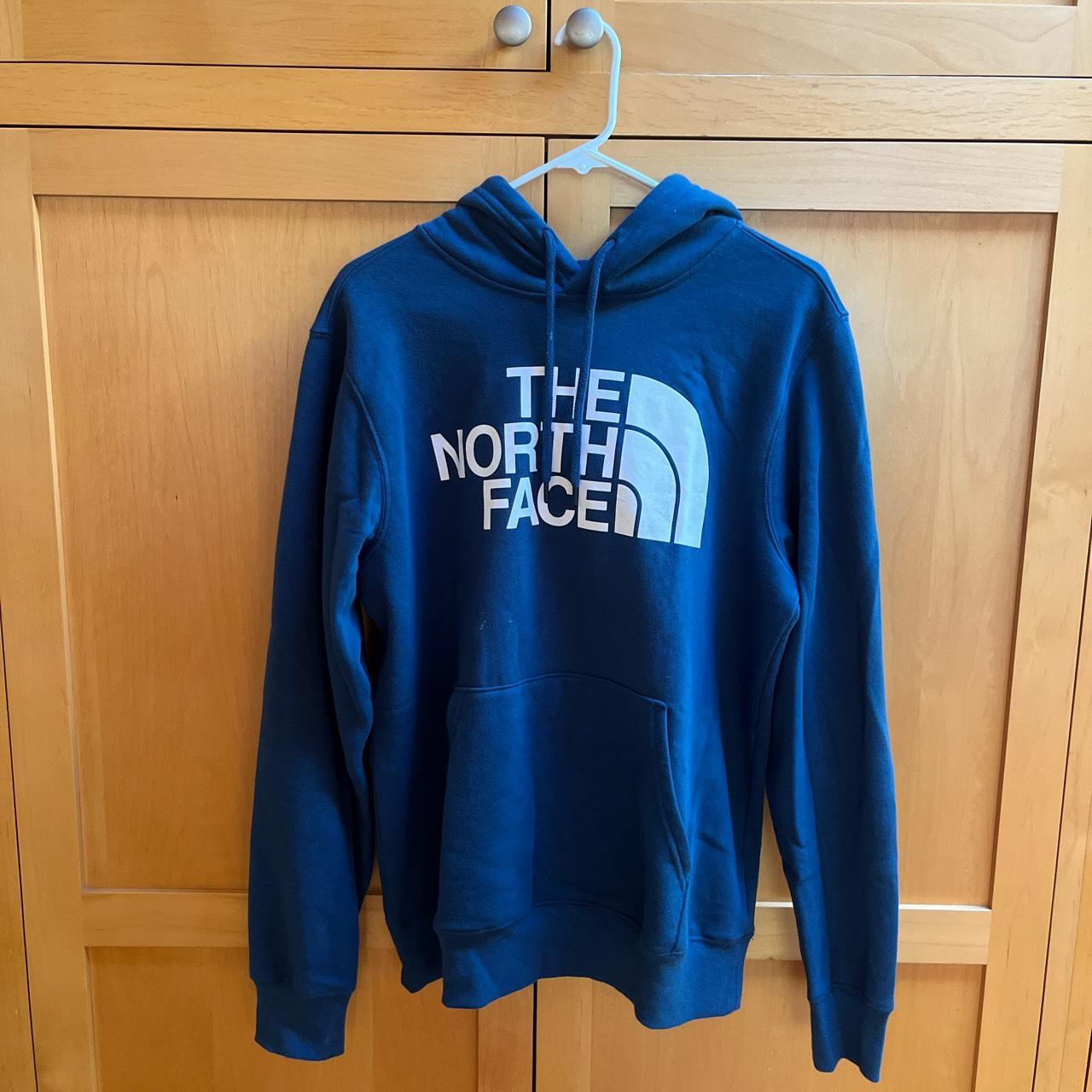 North face greenish blue hoodie size medium fits... - Depop