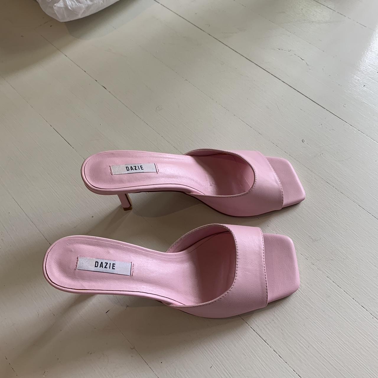 bright pink mules