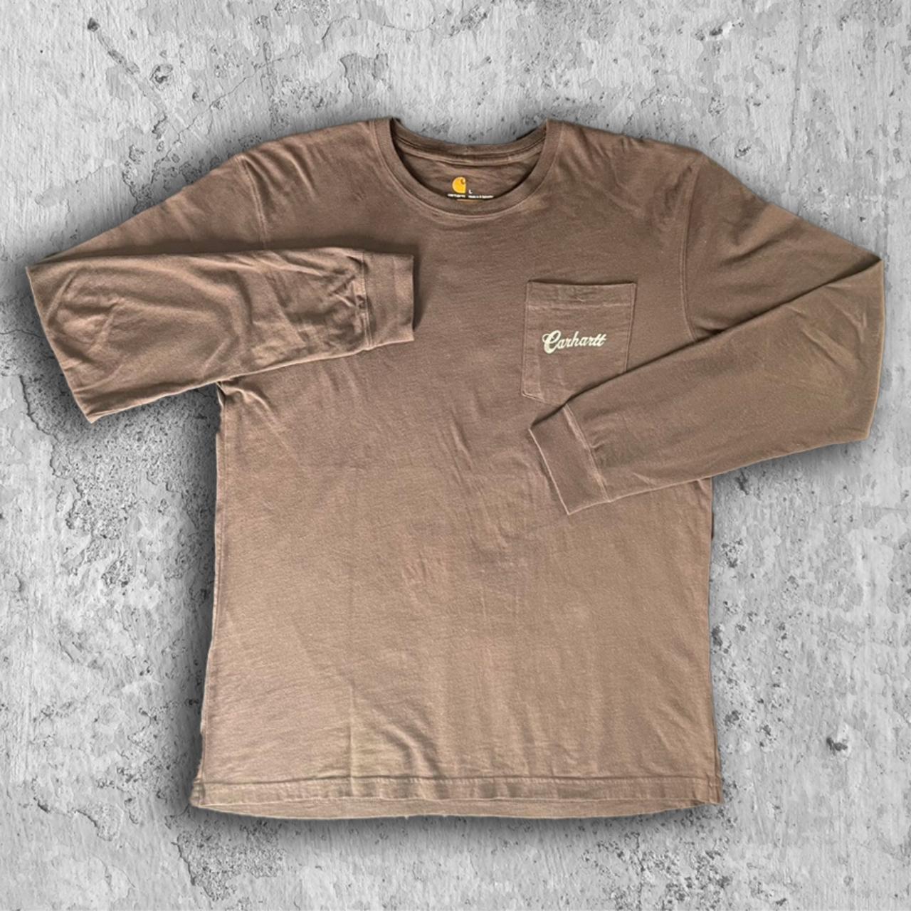 carhartt brown long sleeve shirt