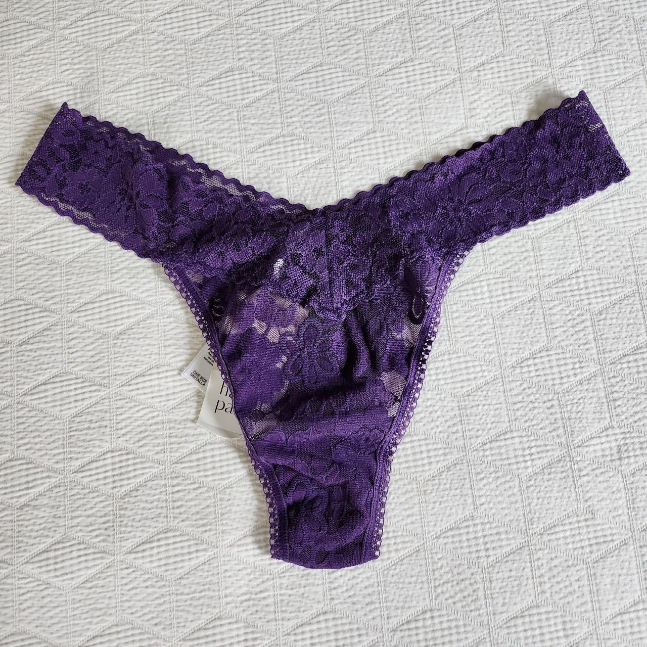 Hanky Panky Women's Purple and Blue Panties Depop