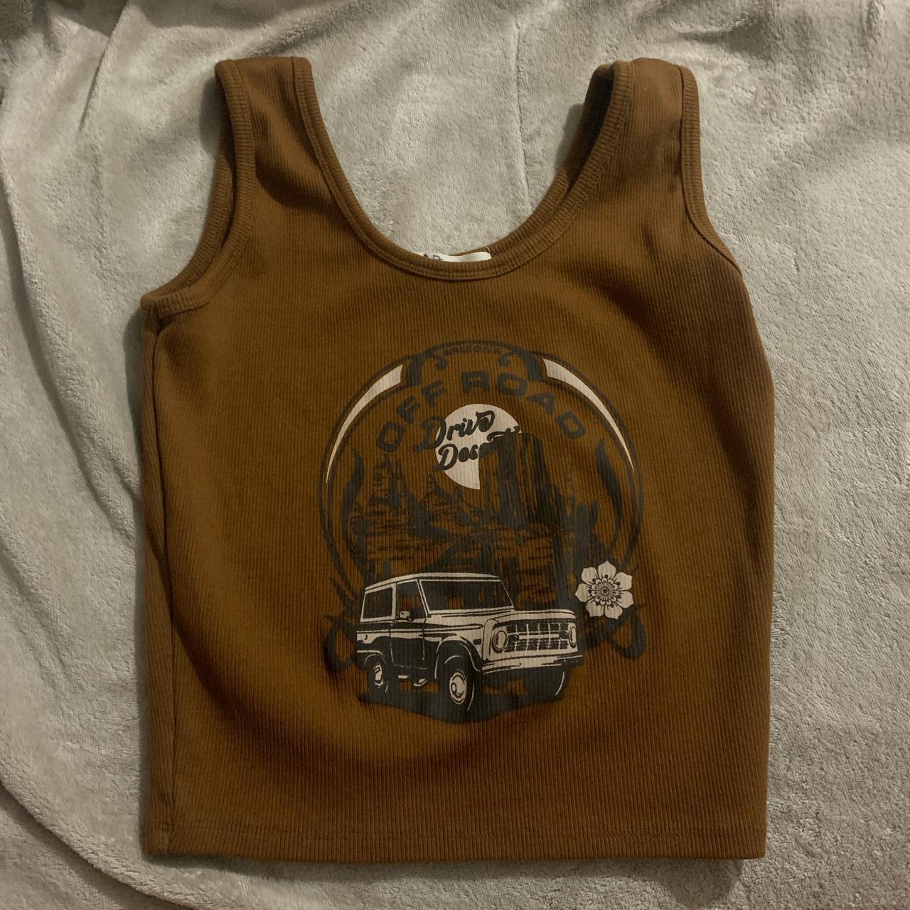 Light brown tank top ♡ Size Large can fit an s/m Has... - Depop