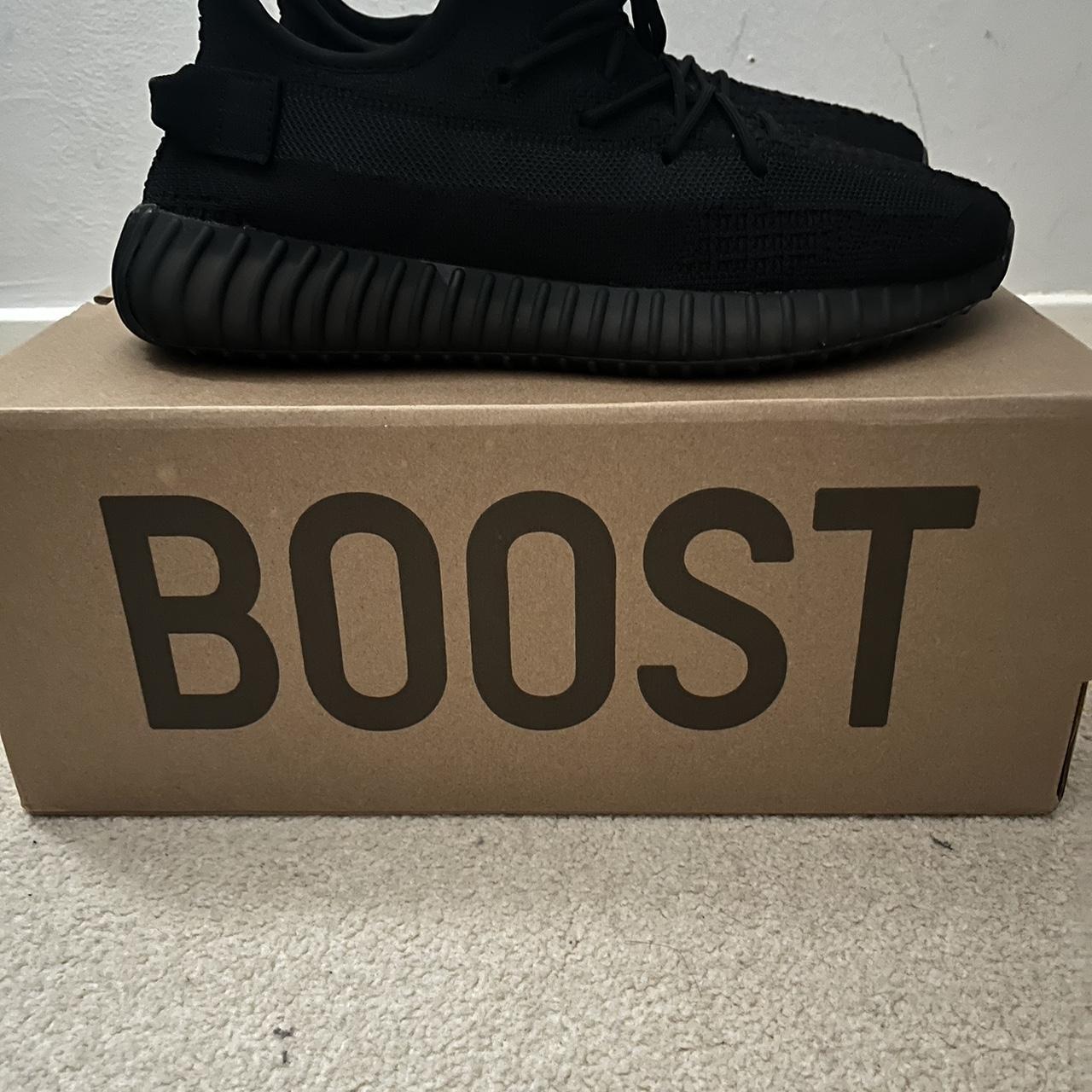 Yeezy Boost 350 All Black Size Uk 8 - Depop