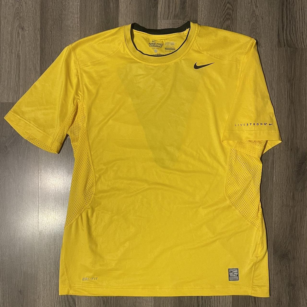 Men s large Nike livestrong Fitted style Yellow Depop