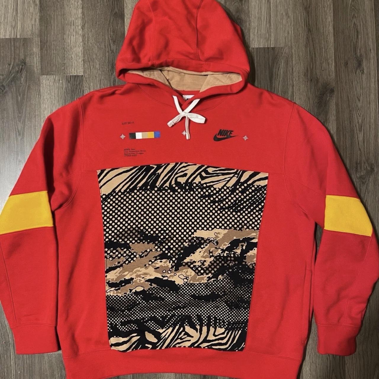 Nike red camo hoodie best sale