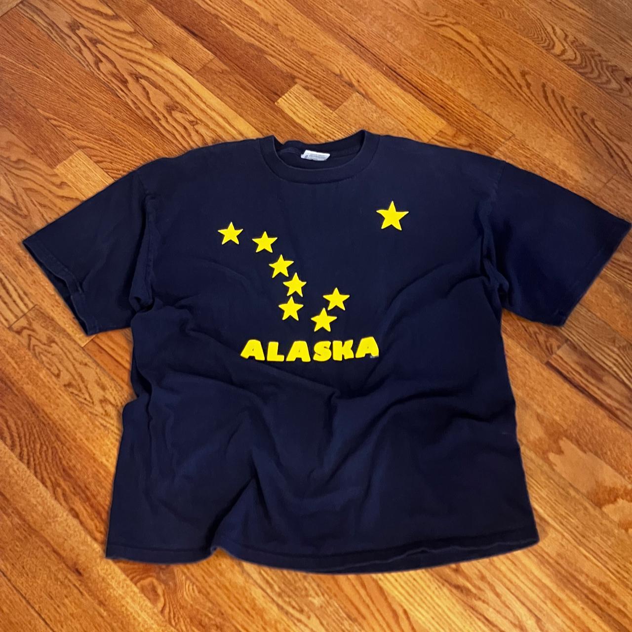 Men's Alaska Flag T-Shirt Navy Blue