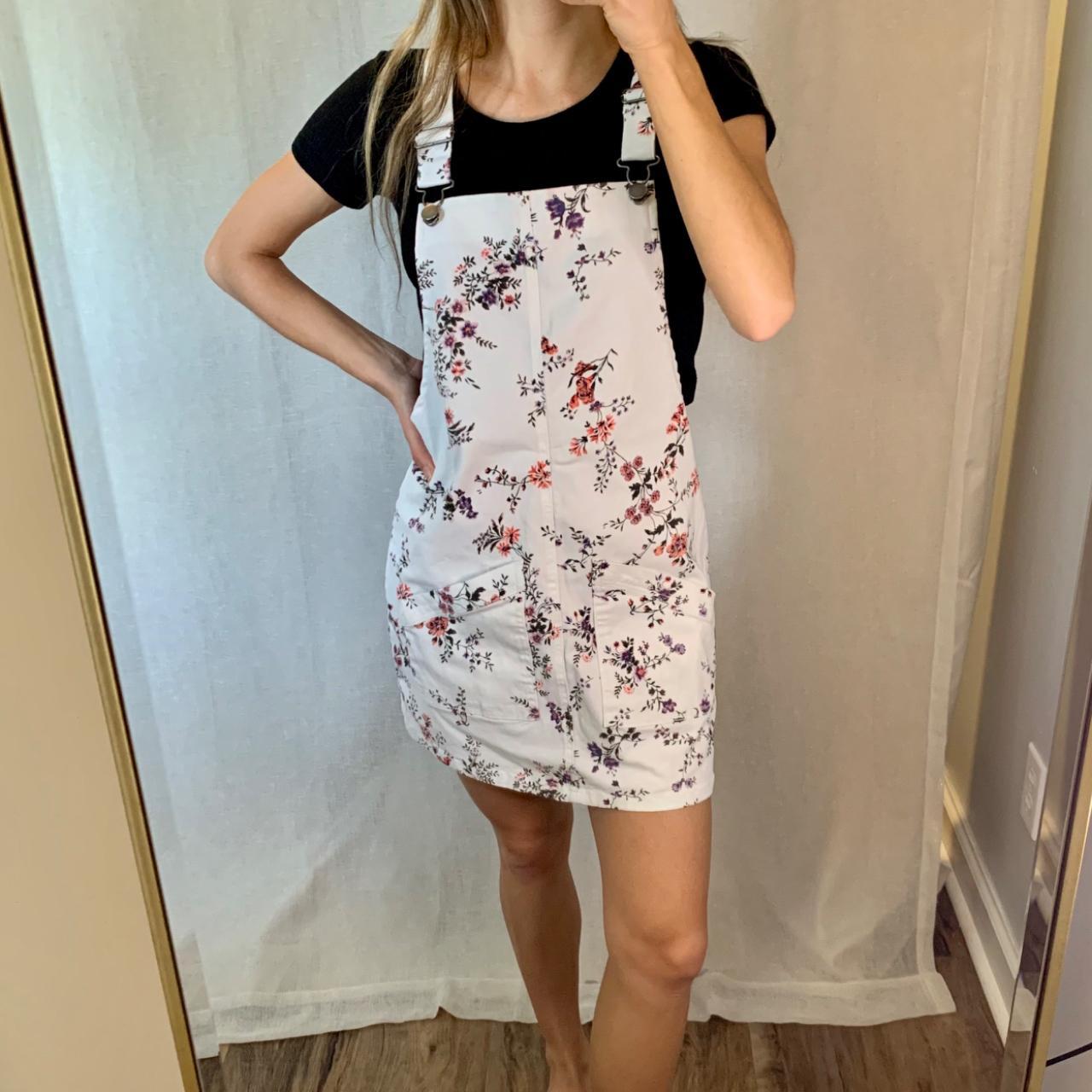 Dungarees floral skirt best sale