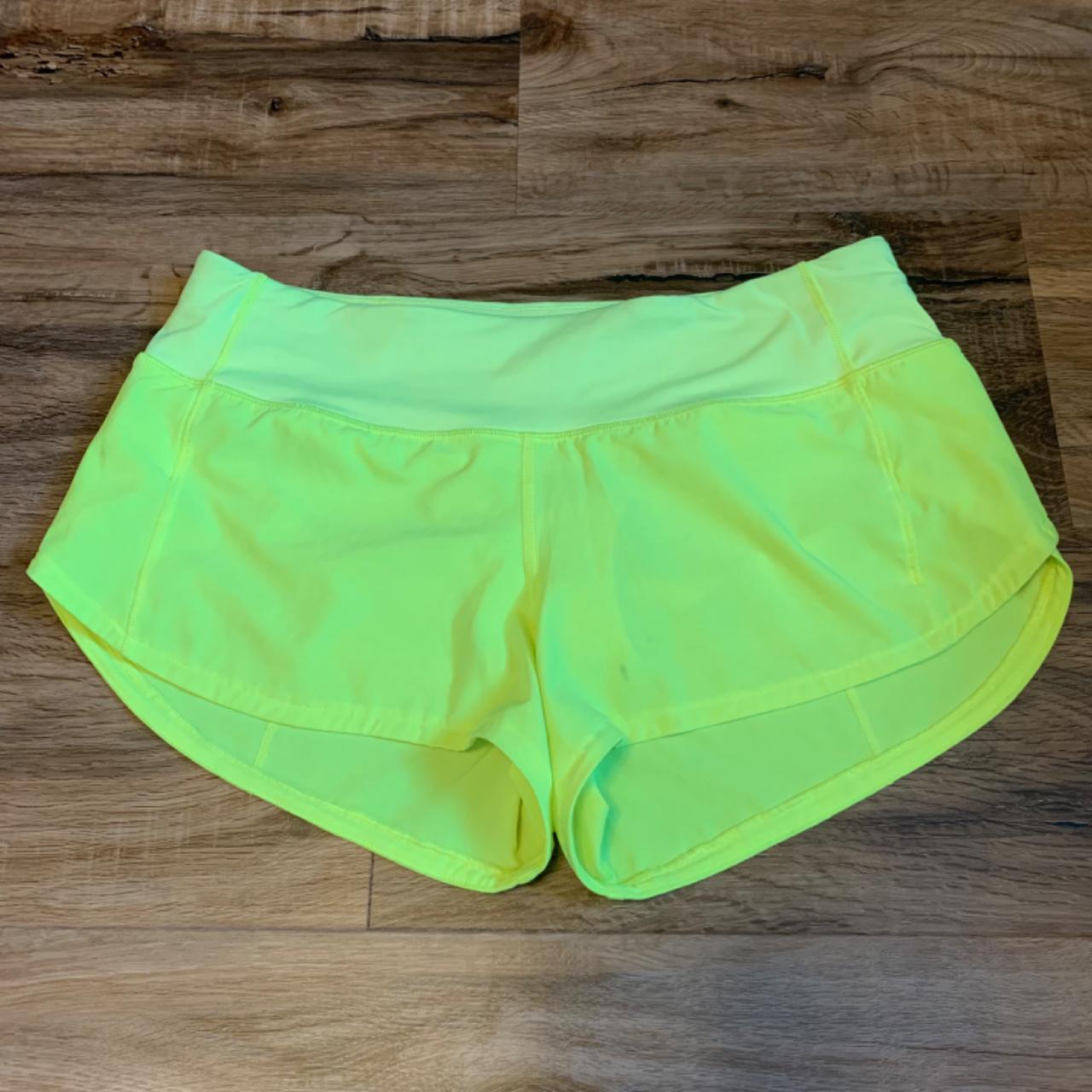 Lululemon speed up low-rise lined neon yellow 2.5 - Depop