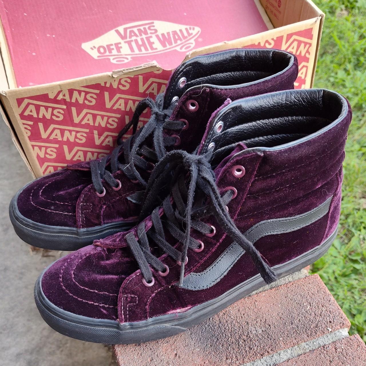 Purple Velvet Vans. Comes with box. I love these