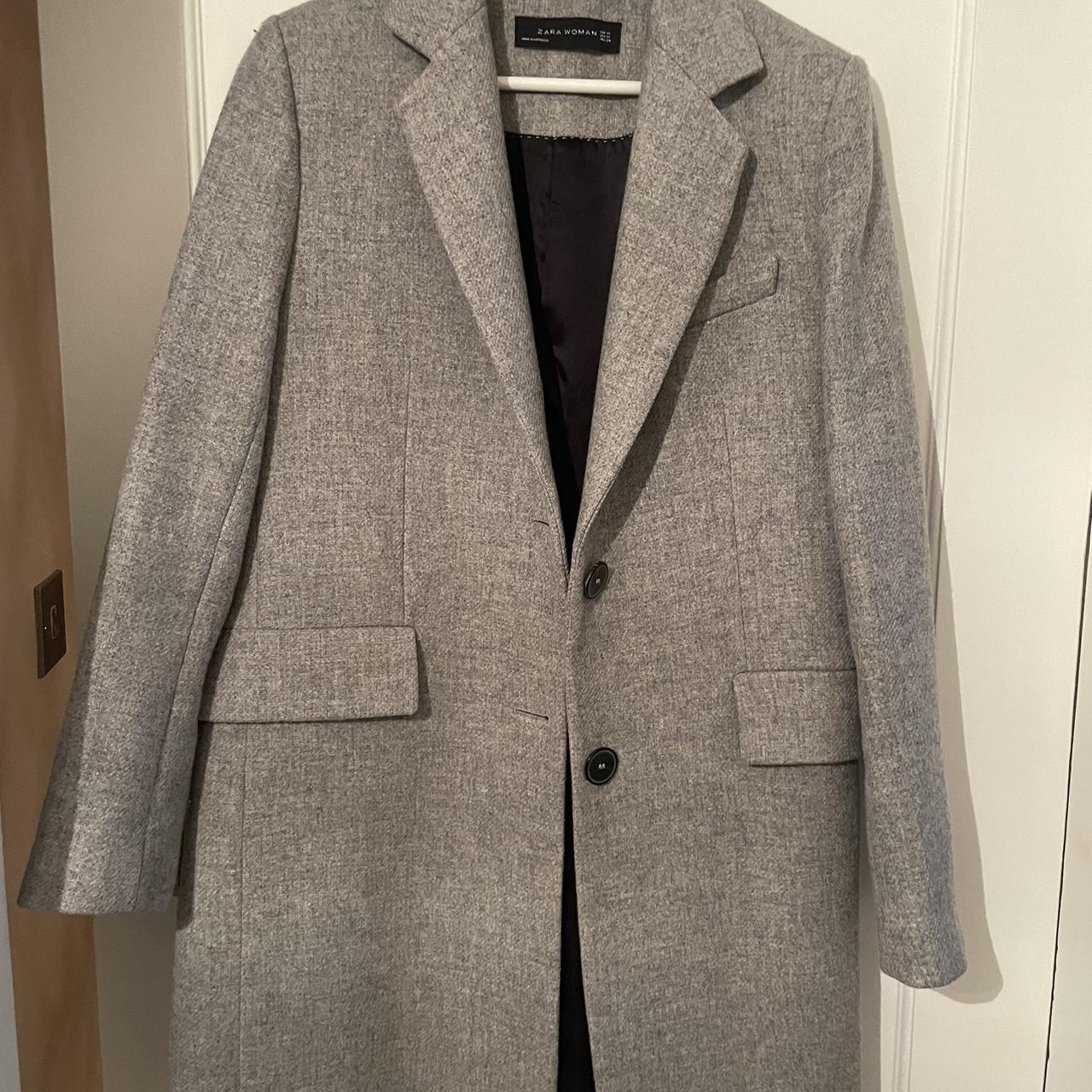 Zara wool coat - Grey Medium size - would fit a... - Depop