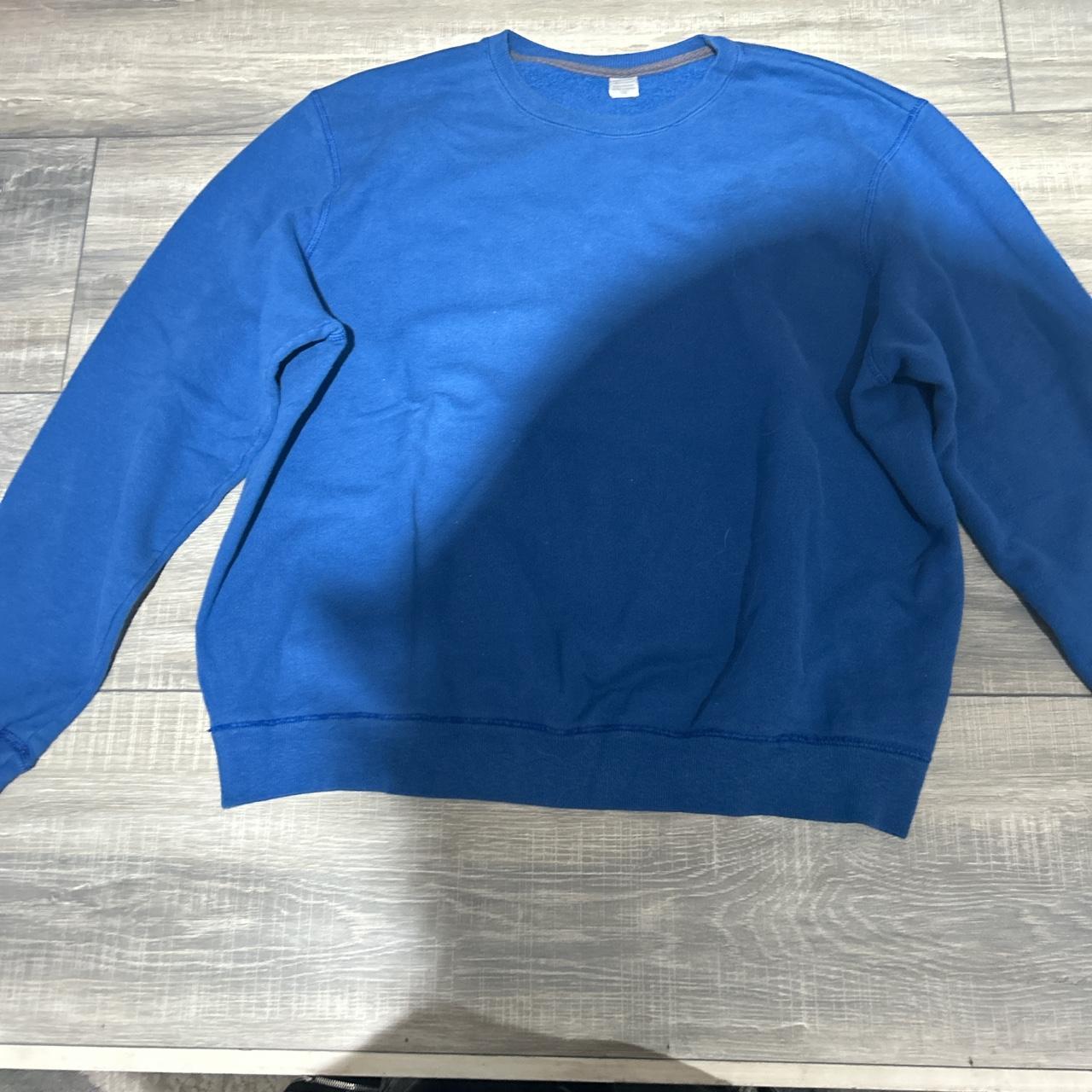 Blue champion crew neck - Depop