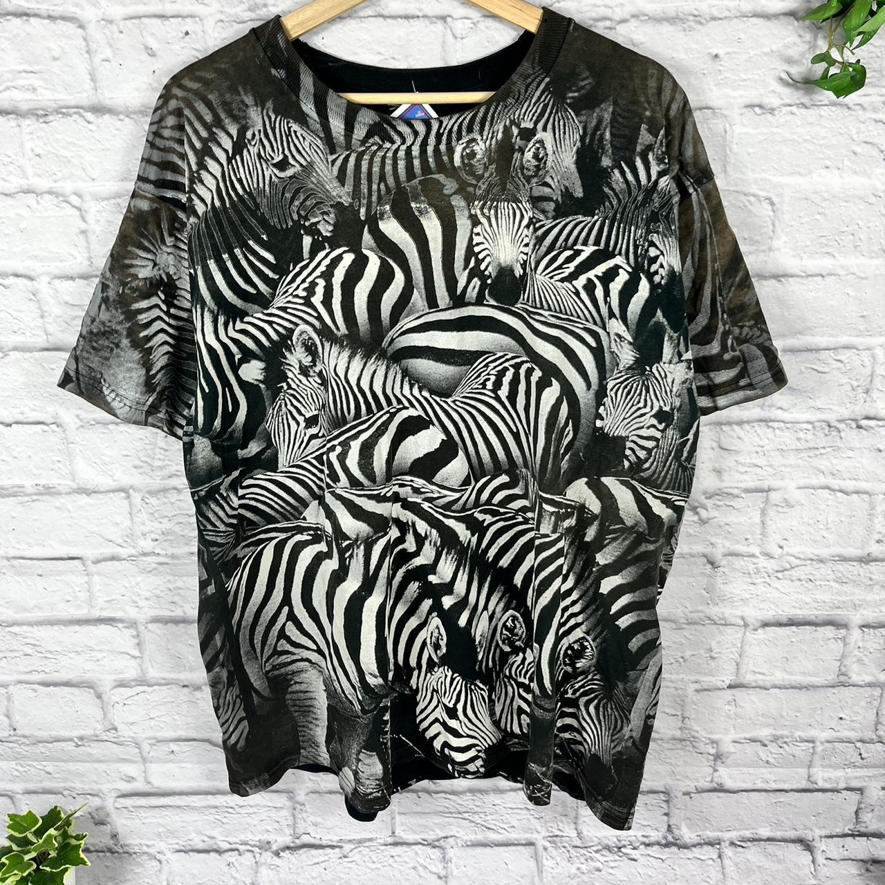 VINTAGE AOP ZEBRA PRINT T SHIRT outlet