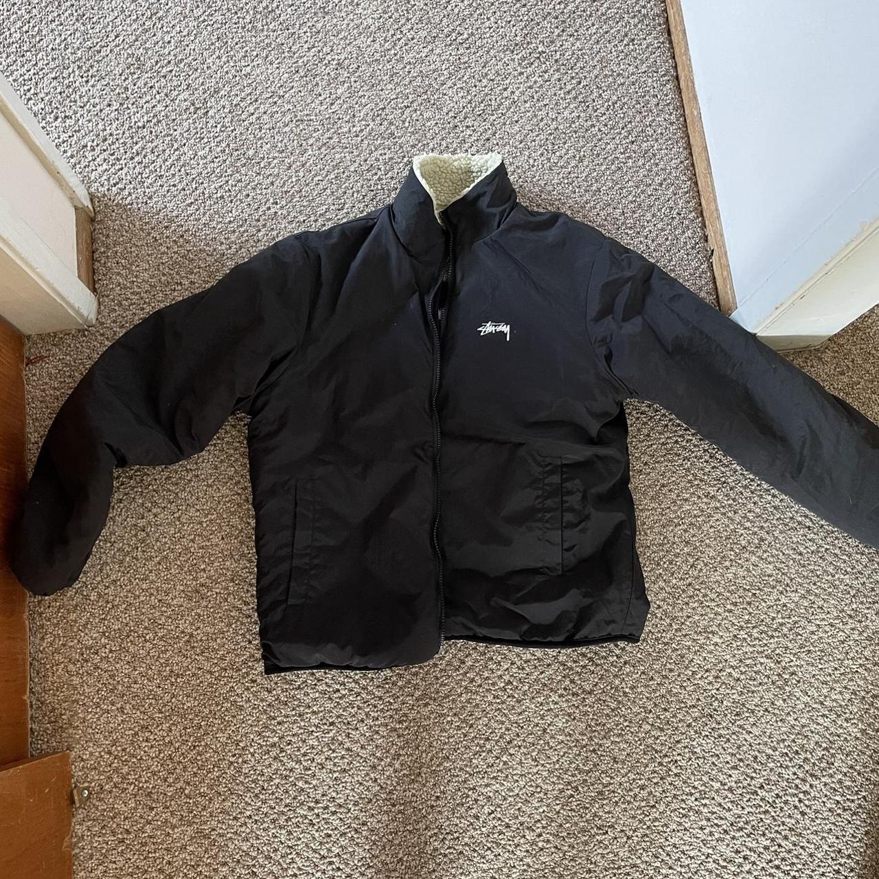 Stüssy Men's Cream Hoodie Depop