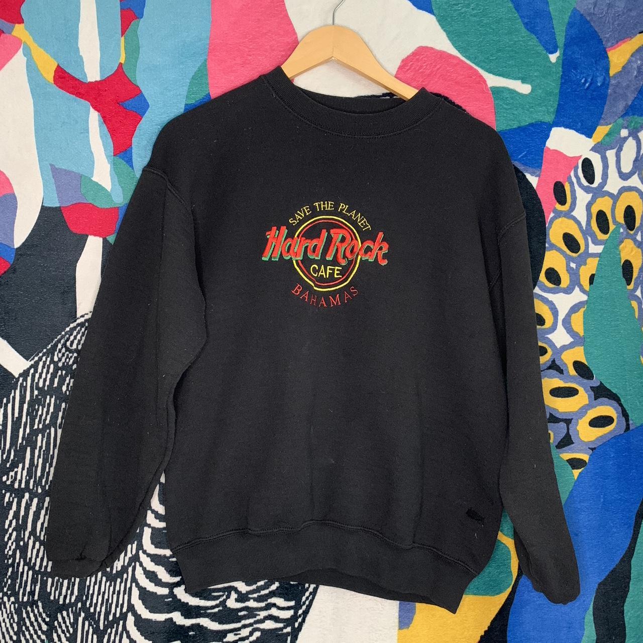 Hard Rock Cafe Men's Black Sweatshirt | Depop