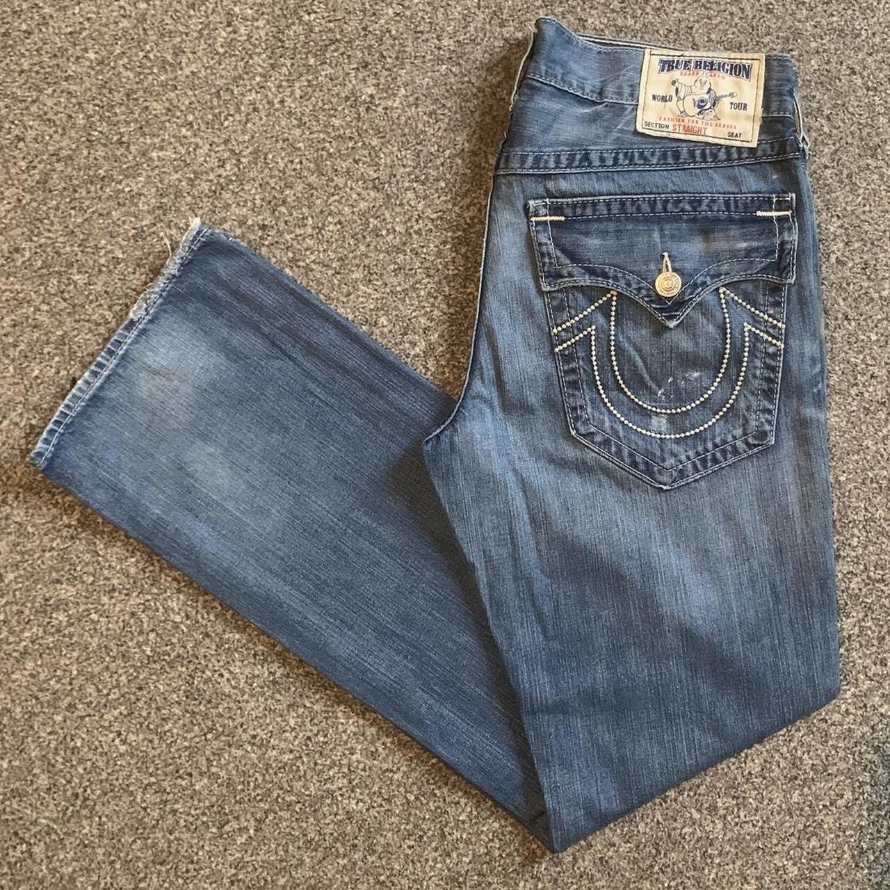 Men’s Blue True Religion Jeans Condition: good (a... - Depop