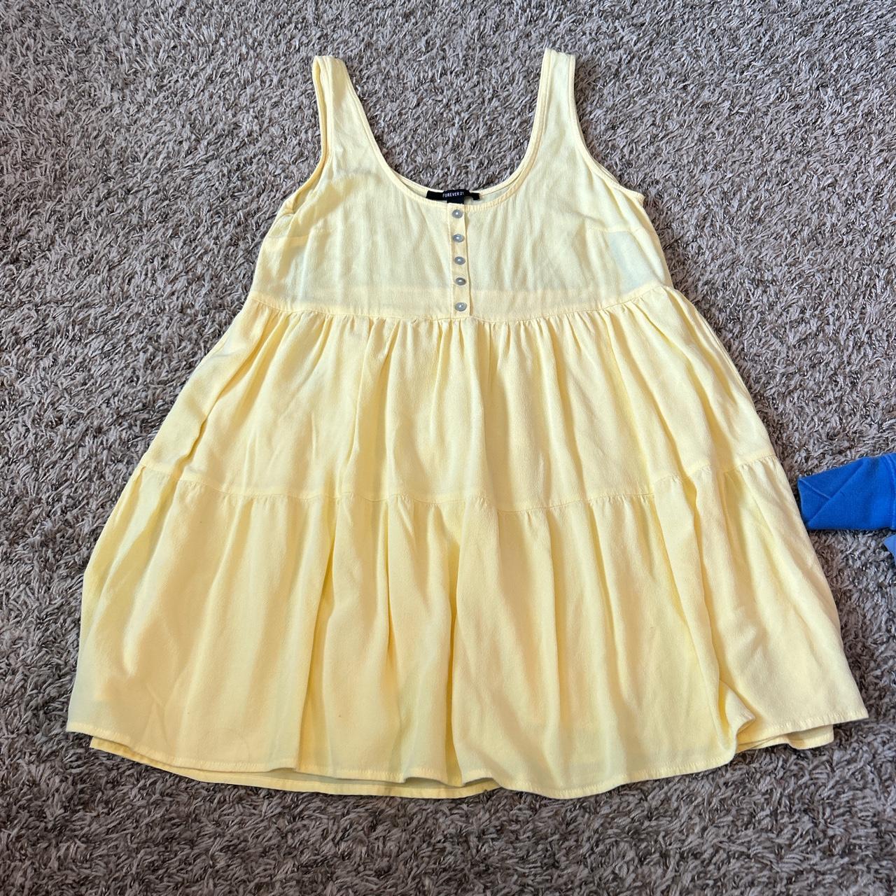 Forever 21 Women's Yellow Dress | Depop