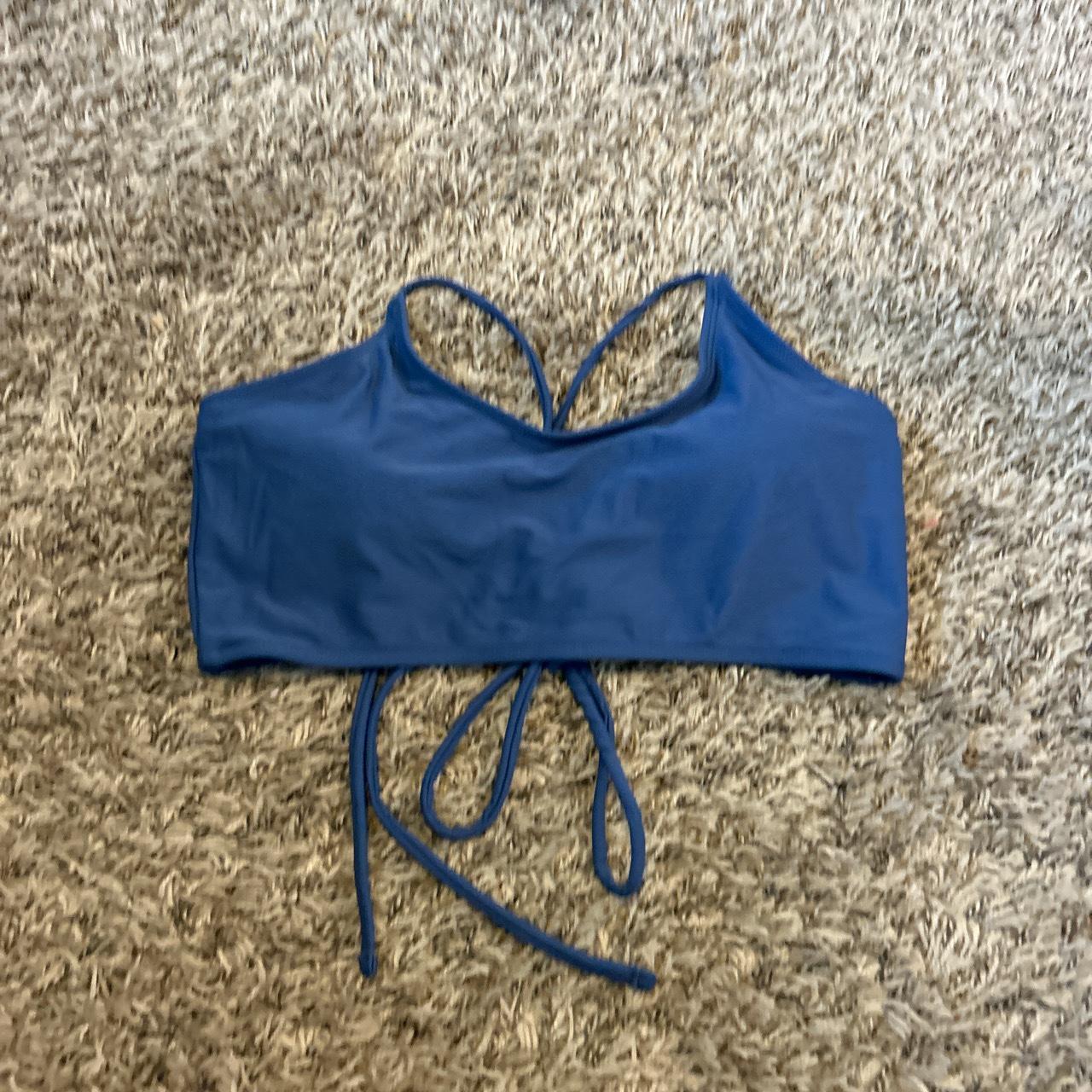 dusty blue bikini top feel free to bundle and send... - Depop