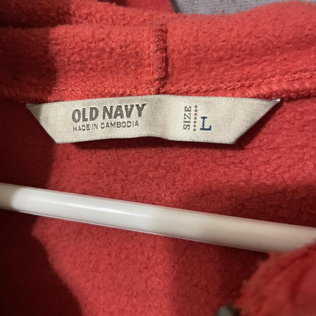 Vintage Rare Old Navy red zipup 1900 size large... - Depop