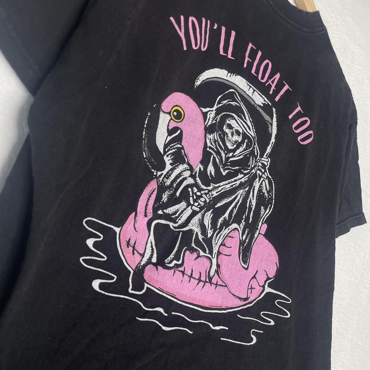 You’ll Float Too Grim Reaper Flamingo Graphic Men... - Depop