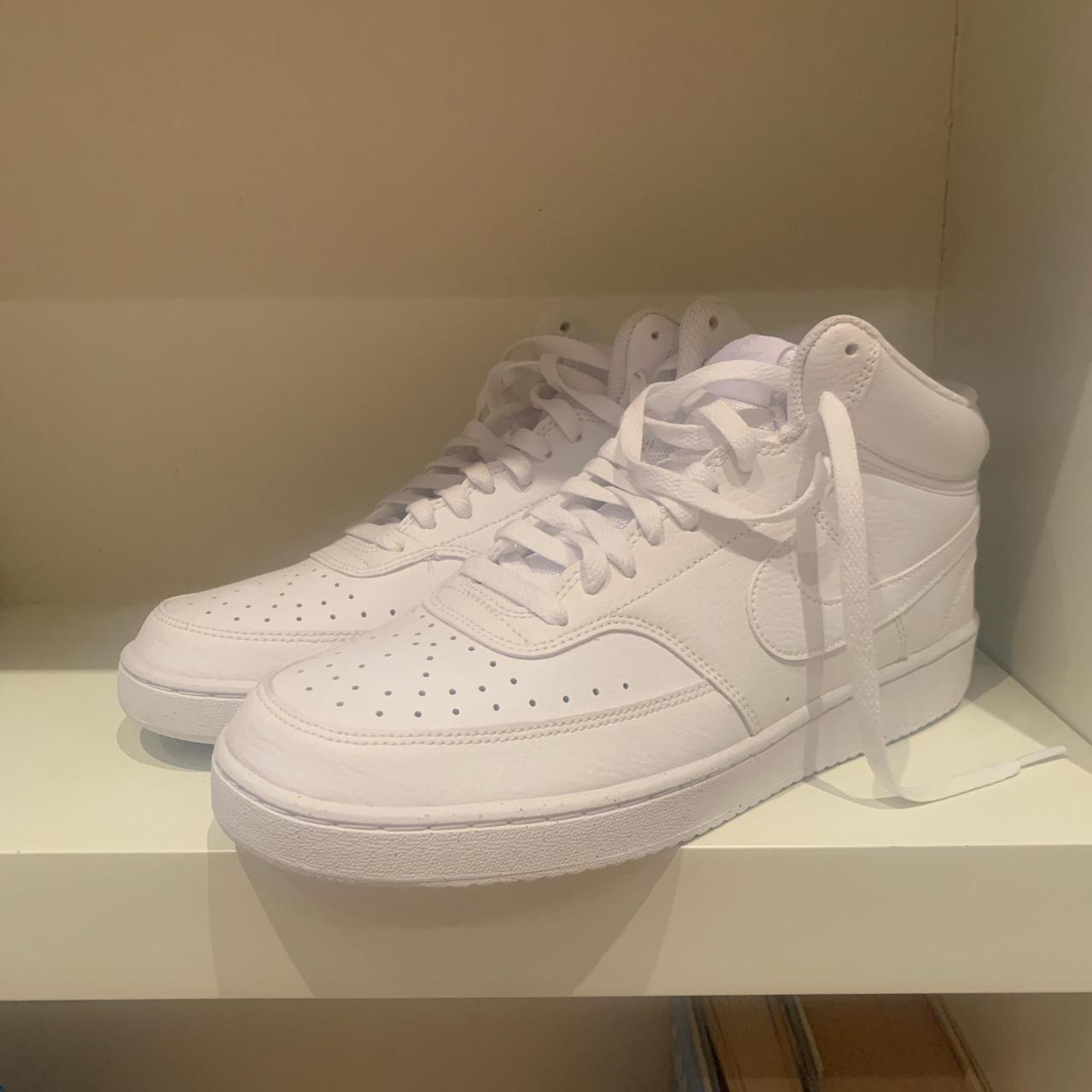Nike court High Triple White Unused No Box Depop Nike court High Triple White Unused No Box Depop