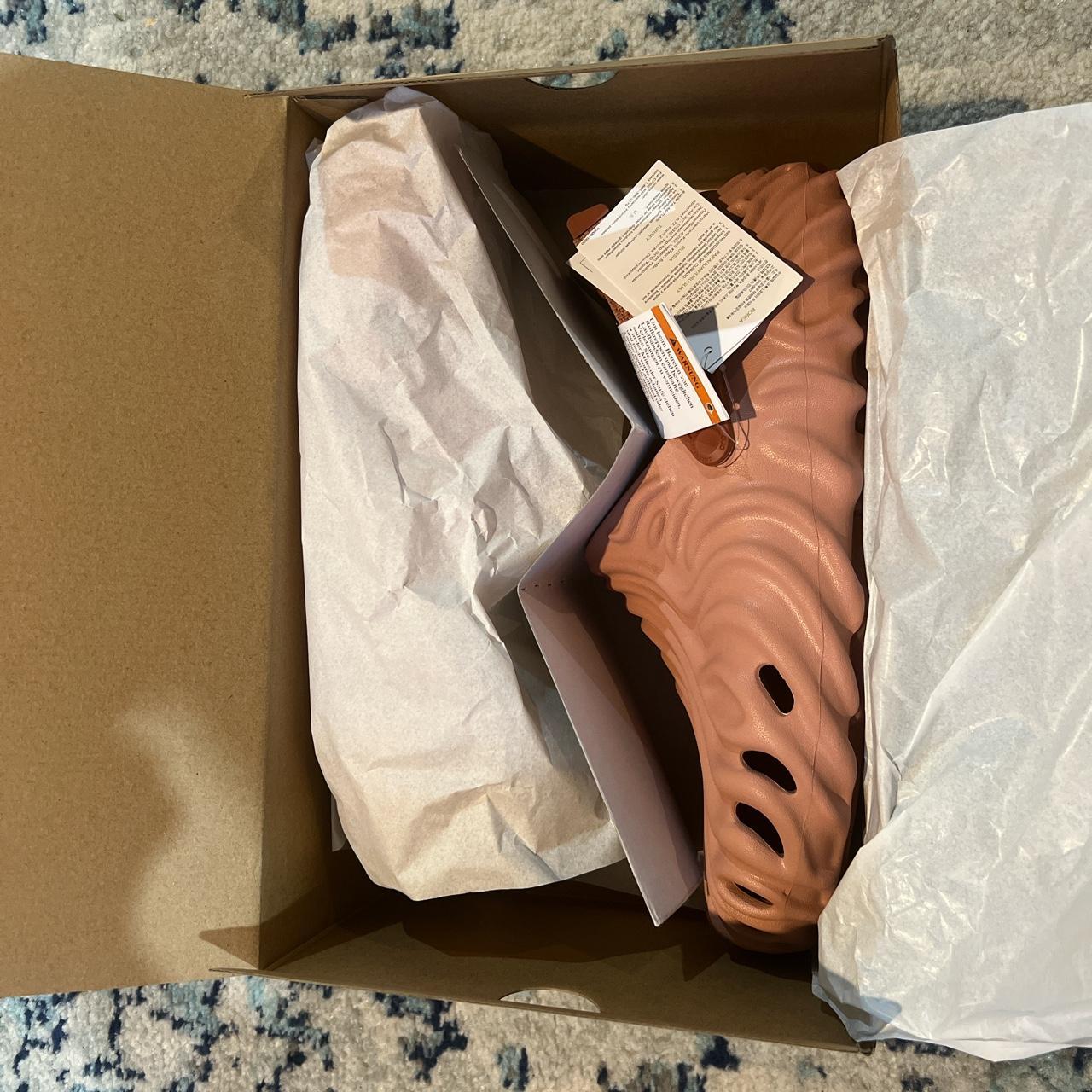 Crocs Men's Pink and Tan Clogs | Depop