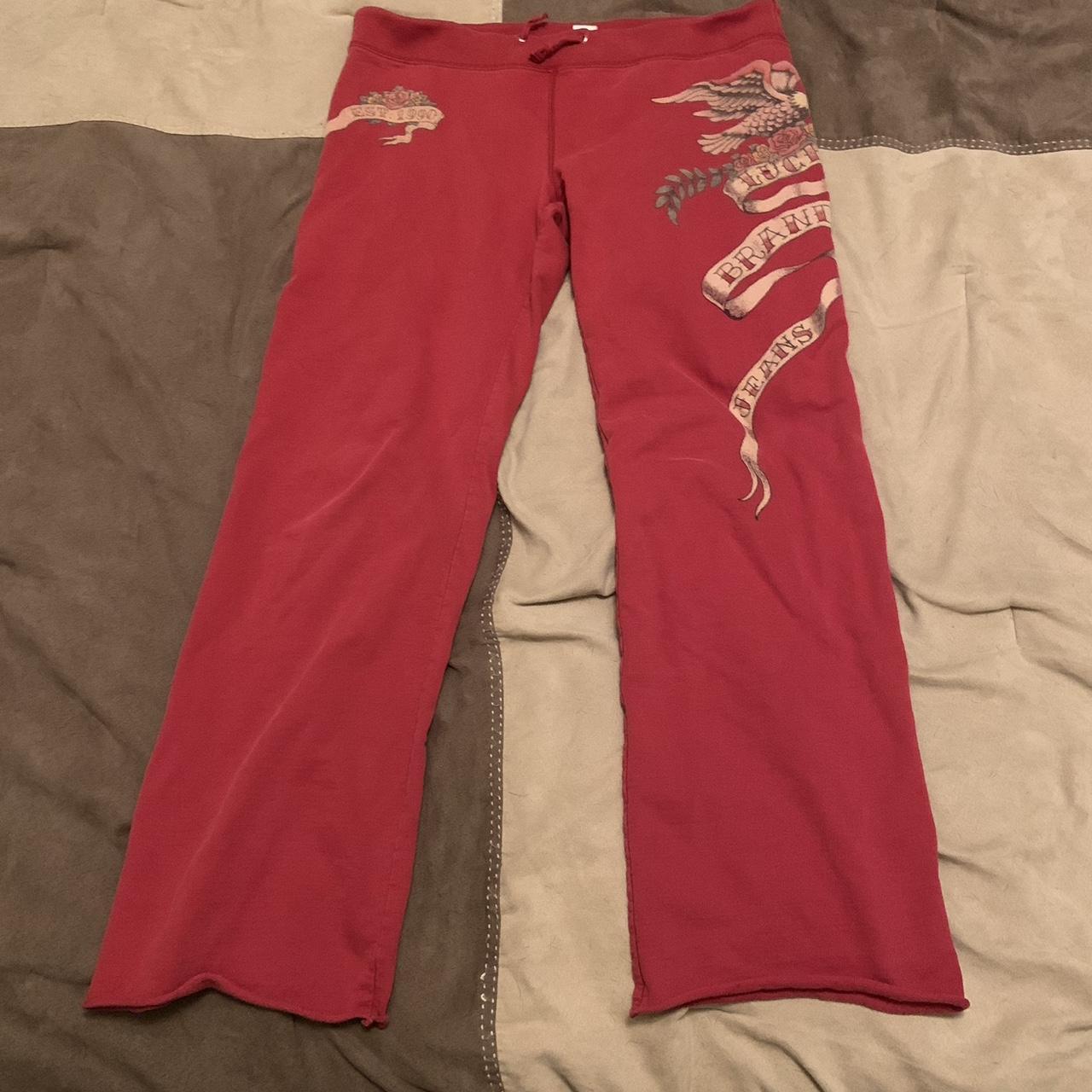 Vintage 90s Ed Hardy Like Women S Sweatpants Size Depop   P0 