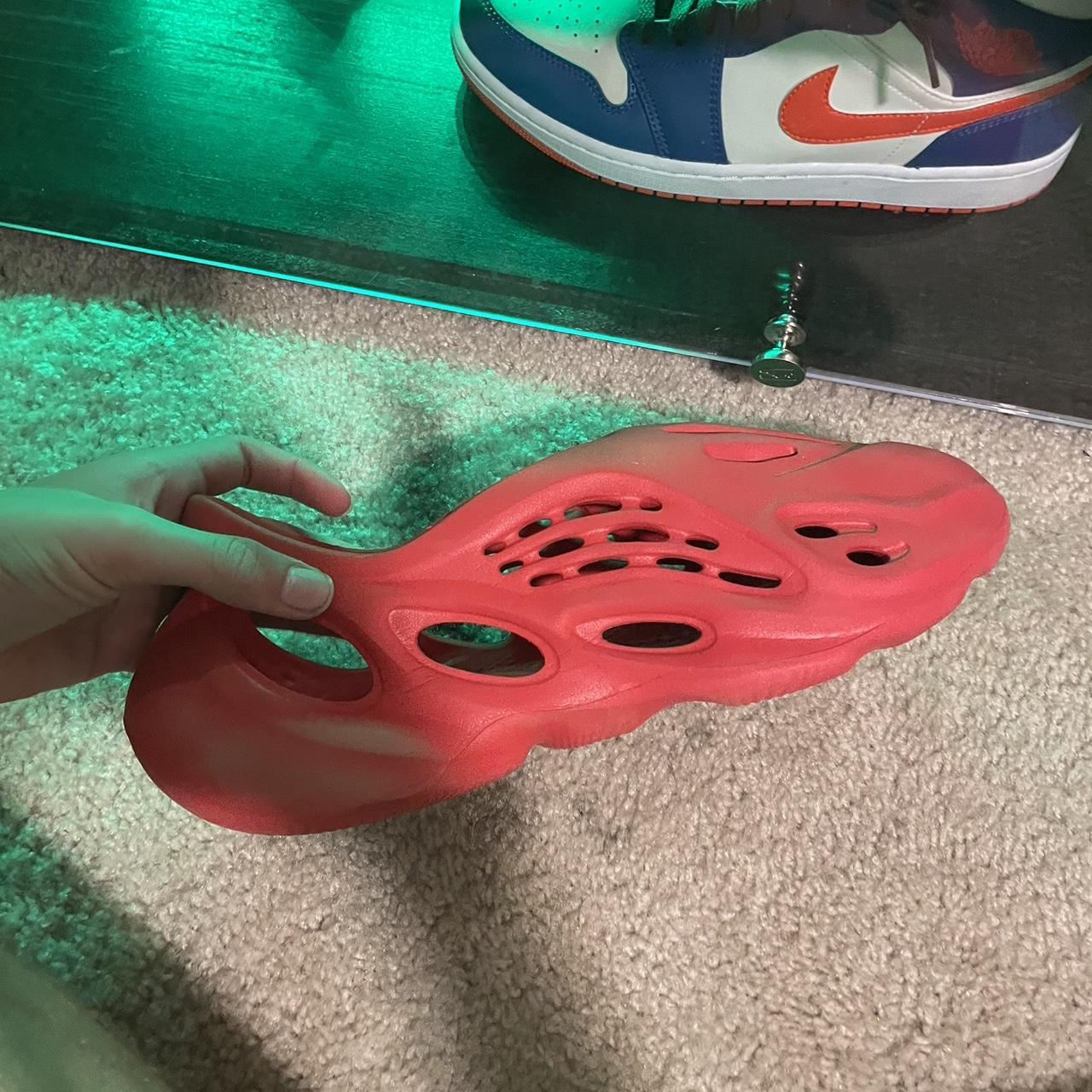 yeezy vermillion foam runner