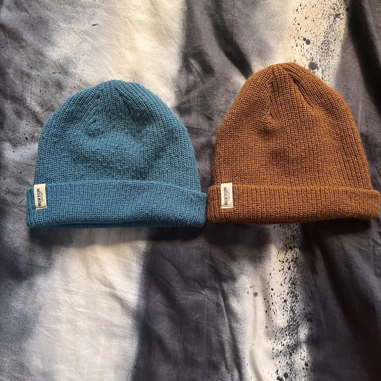 Burton Men's Blue and Brown Hat Depop