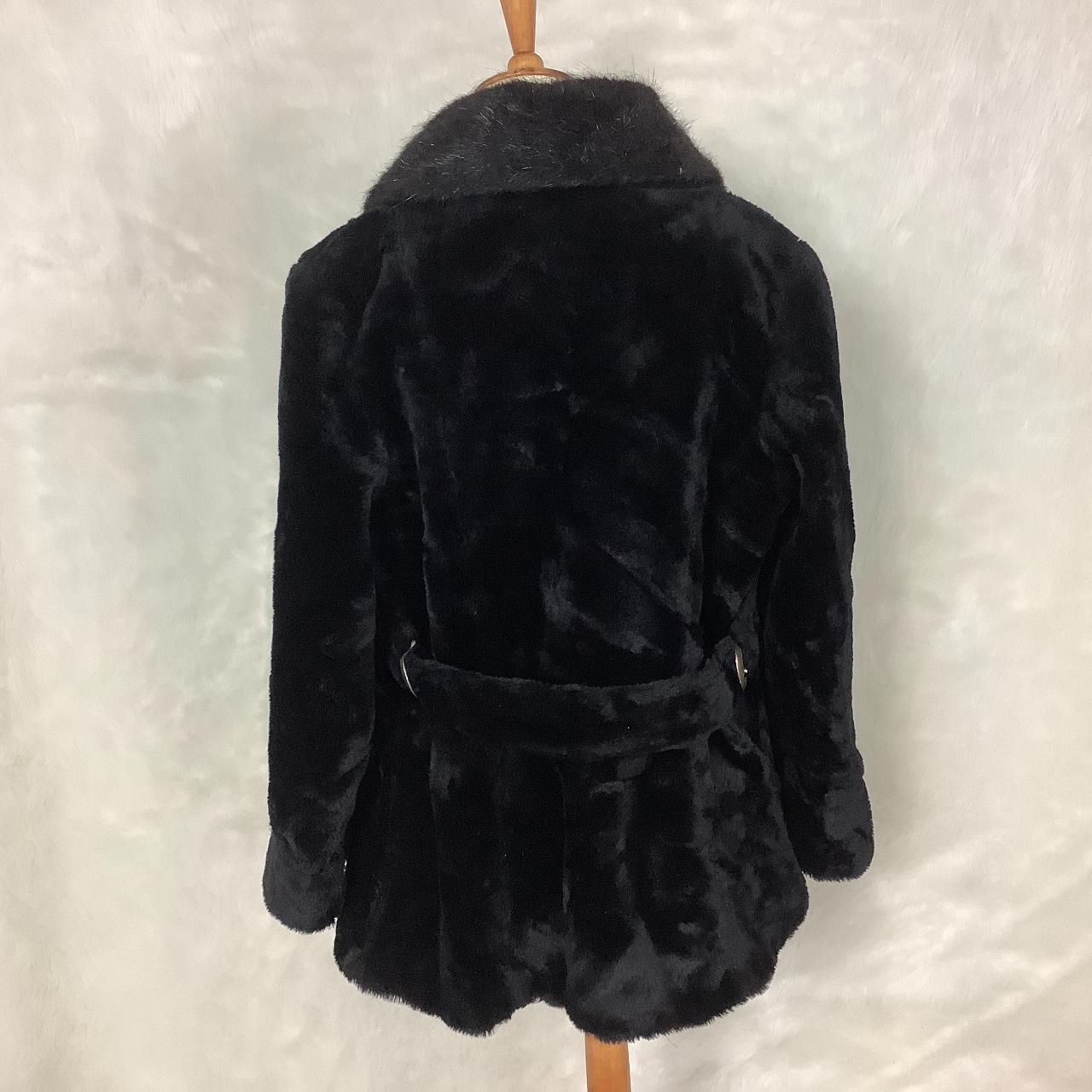 Vintage 60s 70s Black Faux Fur And Real Fur Collar... Depop
