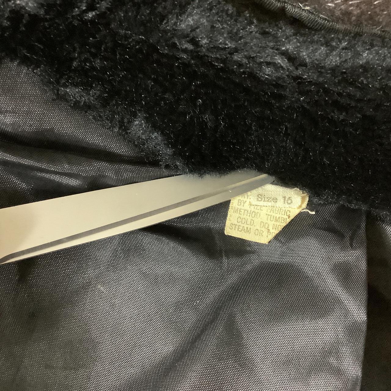 Vintage 60s 70s Black Faux Fur And Real Fur Collar... Depop