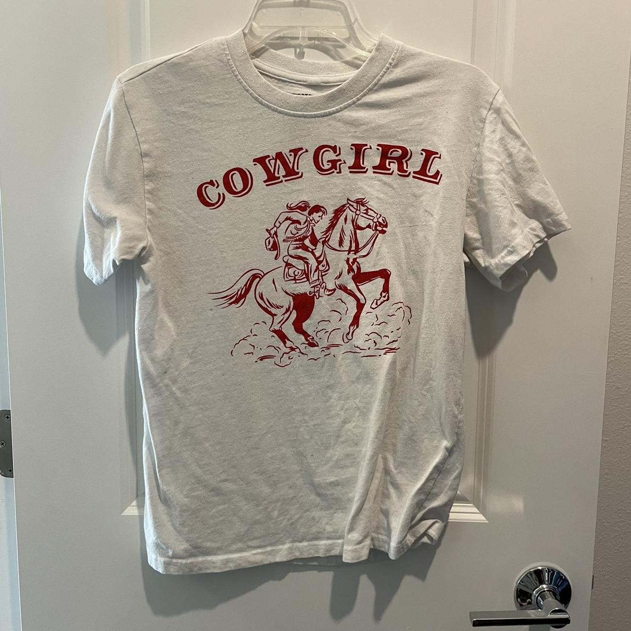 Cowgirl white t shirt. Good condition hardly wore it - Depop