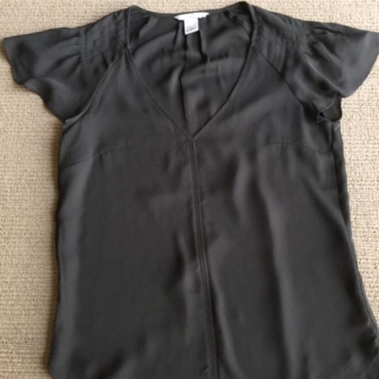 H&M Black Blouse used twice only, very good... - Depop