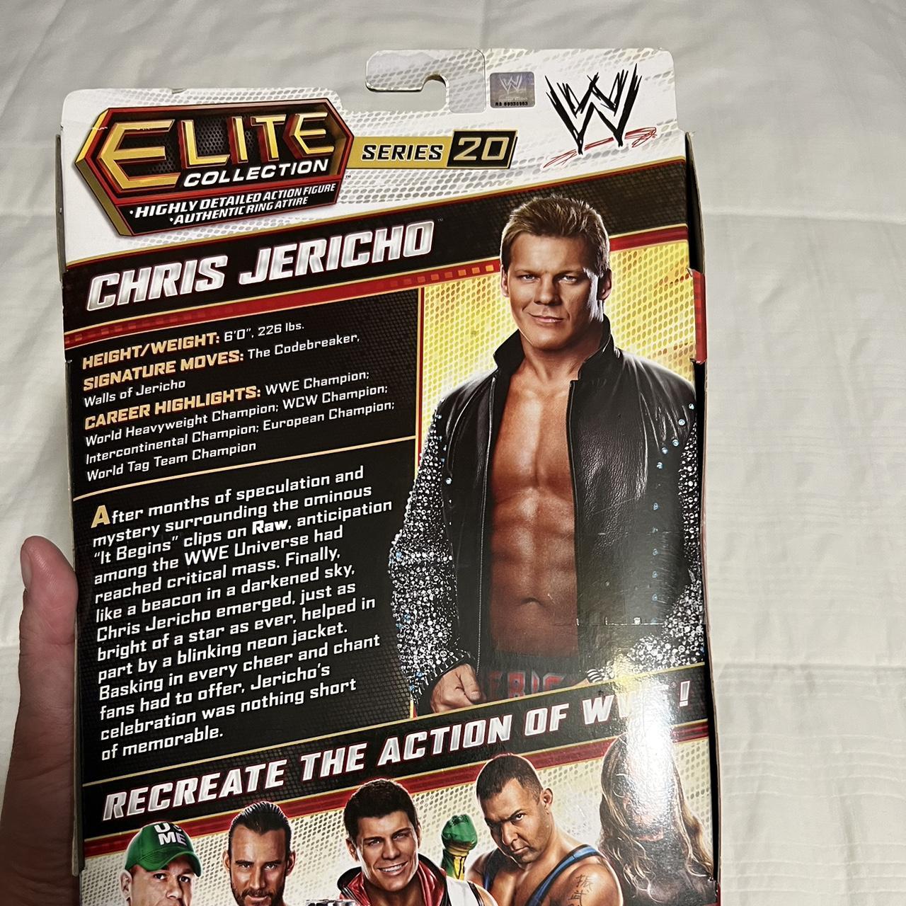 WWE Chris Jericho elite series 20 store with glow in the dark jacket