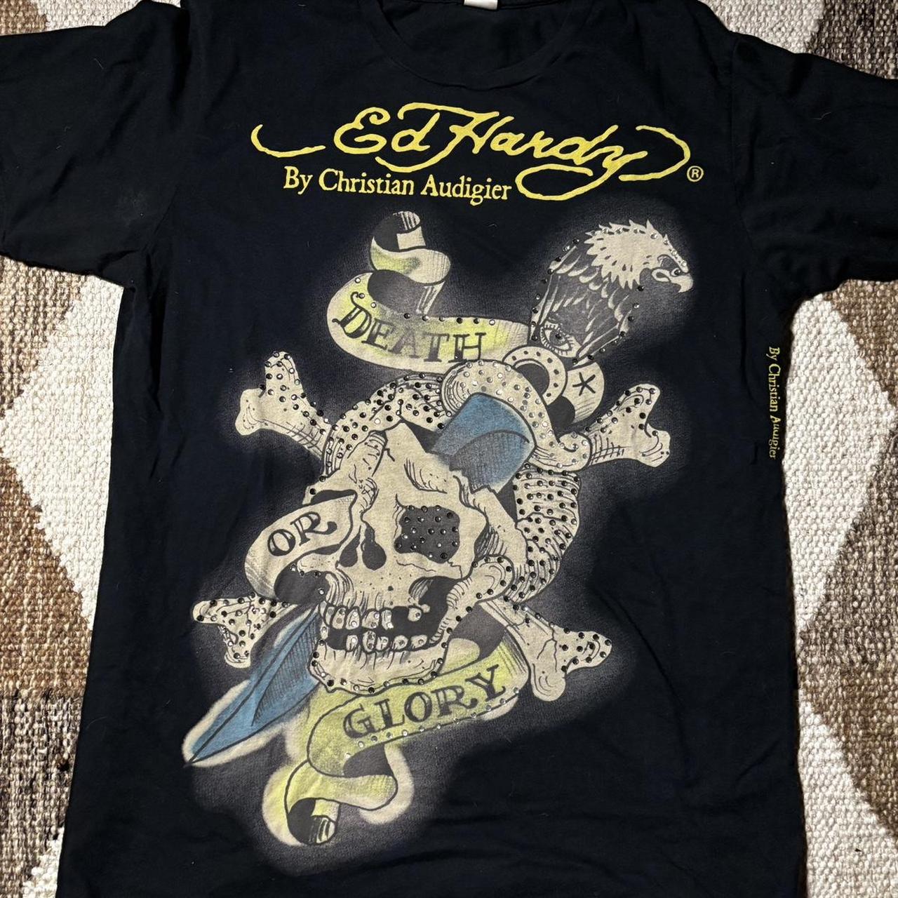 ED HARDY VINTAGE outlet SWAROVSKI CRYSTAL TEE