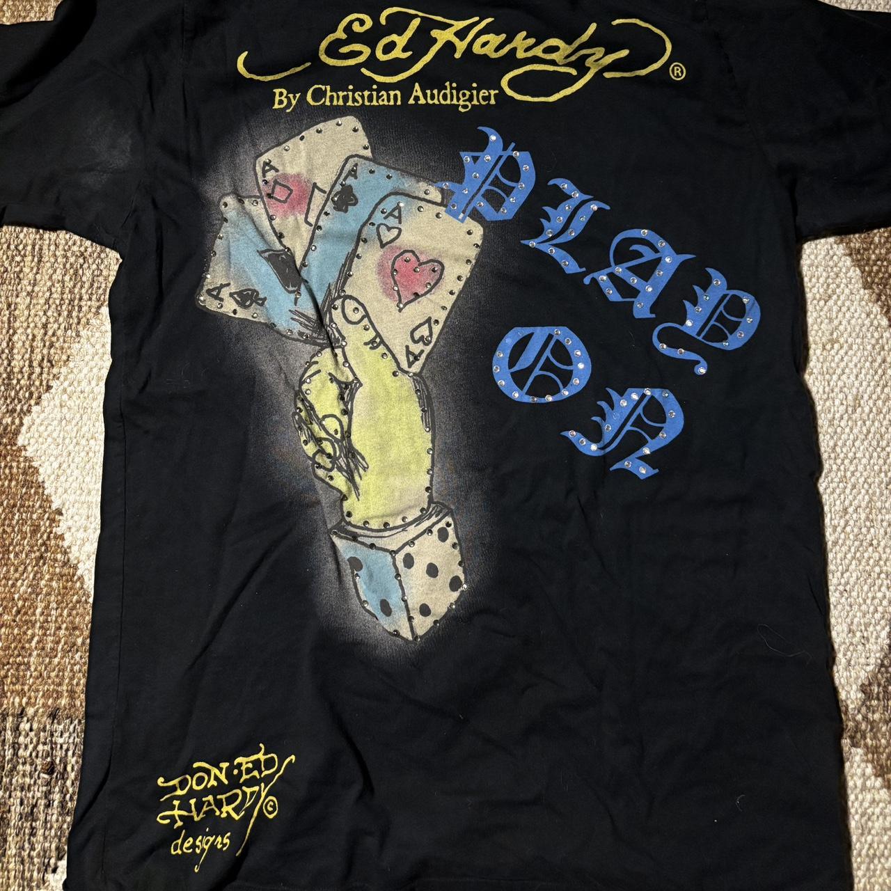 Store ED HARDY VINTAGE SWAROVSKI CRYSTAL TEE