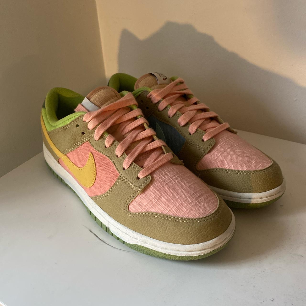 multi colour nike trainers